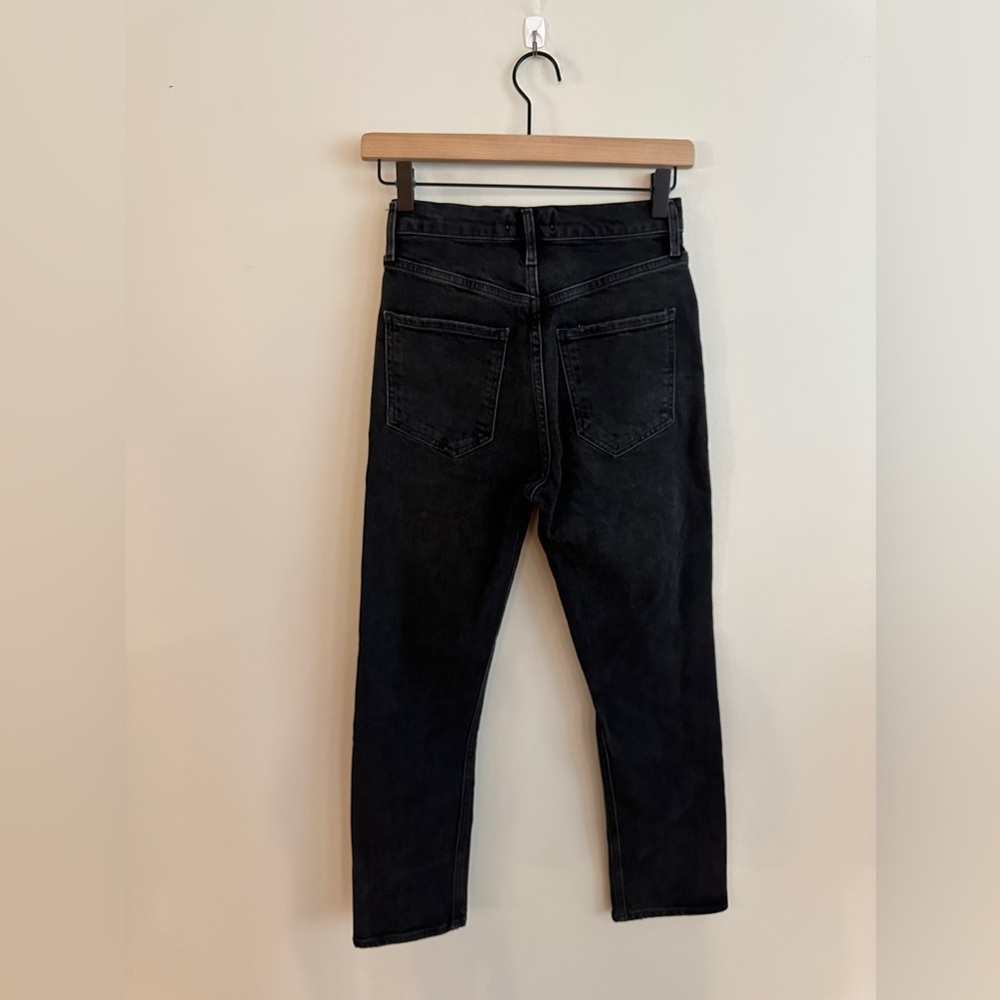 AGOLDE Riley High Rise Straight - Black - Size 23 - Picture 16 of 16